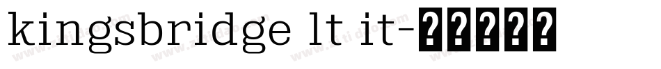 kingsbridge lt it字体转换
